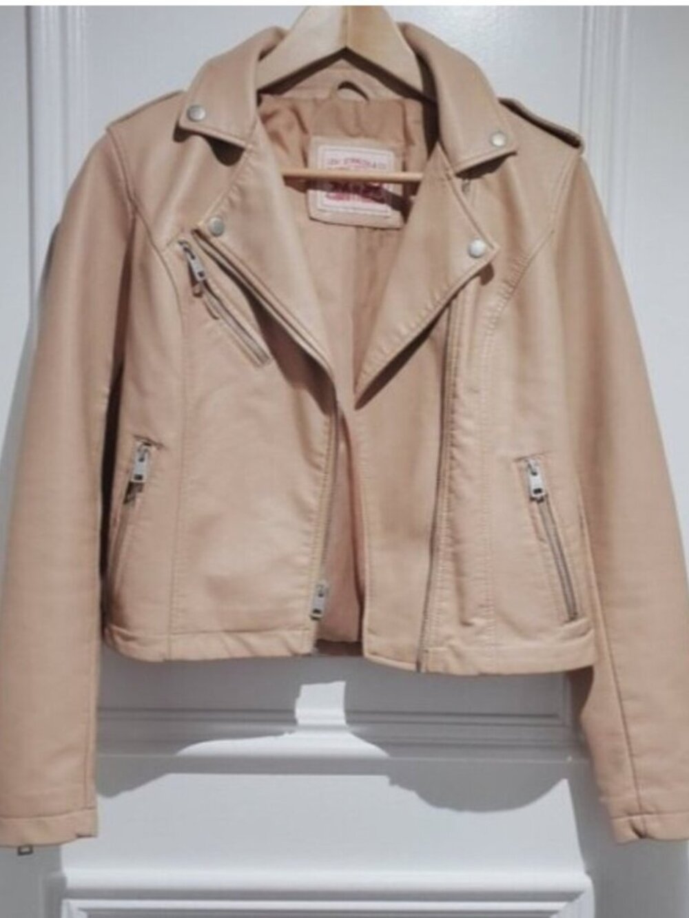 Rare Levis Strauss Limited Edition Tan Faux Leather Street Moto Jacket